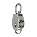 Set of 5 Pc Stainless Steel 1" SINGLE Pulley With Swivel Eye 300 Lbs Load Cap.