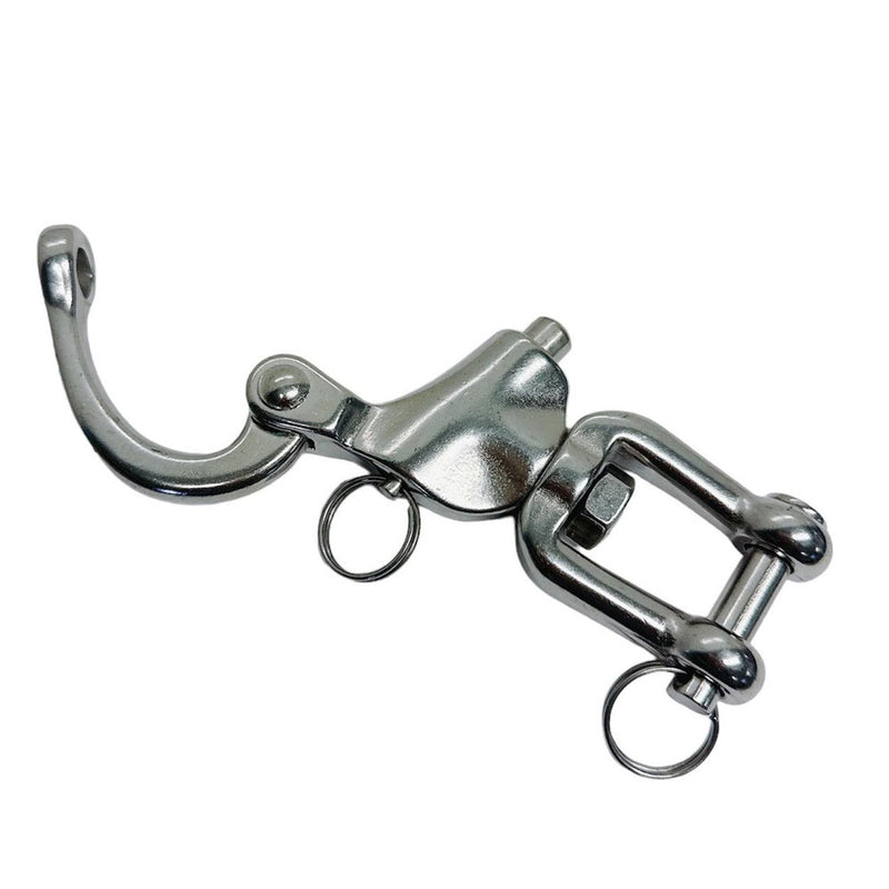 Stainless Steel 5" SWIVEL Jaw Snap Shackle Sailboat Quick Release Locking