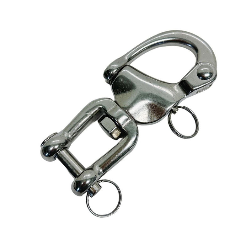 Stainless Steel 5" SWIVEL Jaw Snap Shackle Sailboat Quick Release Locking