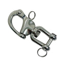 Stainless Steel 5" SWIVEL Jaw Snap Shackle Sailboat Quick Release Locking