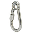 5/16" Marine Stainless Steel Carabiner Spring Snap Hook w/ Eyelet & Screw 5 PC