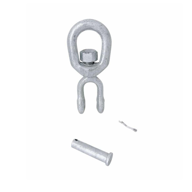 5/8" Jaw & Eye Swivel for Marine Boats – Hot Dipped Galvanized Mooring Connector, 5200 lbs WLL