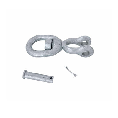 1/2" Jaw & Eye Swivel for Marine Boats – Hot Dipped Galvanized Mooring Connector, 3,600 lbs WLL