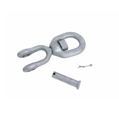 1/2" Jaw & Eye Swivel for Marine Boats – Hot Dipped Galvanized Mooring Connector, 3,600 lbs WLL