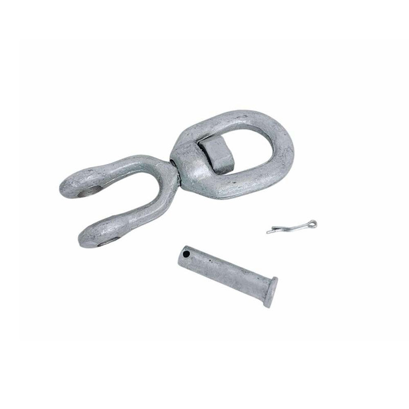 1/2" Jaw & Eye Swivel for Marine Boats – Hot Dipped Galvanized Mooring Connector, 3,600 lbs WLL
