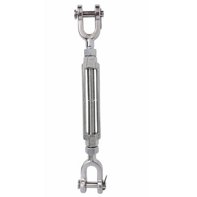T316 Stainless Steel Jaw-Jaw Turnbuckle 3/4" x 6" – Marine Grade, 5,200 lbs WLL, Corrosion-Resistant Rigging & Tensioning Hardware