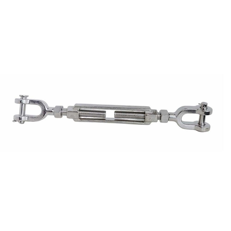 T316 Stainless Steel Jaw-Jaw Turnbuckle 3/4" x 6" – Marine Grade, 5,200 lbs WLL, Corrosion-Resistant Rigging & Tensioning Hardware