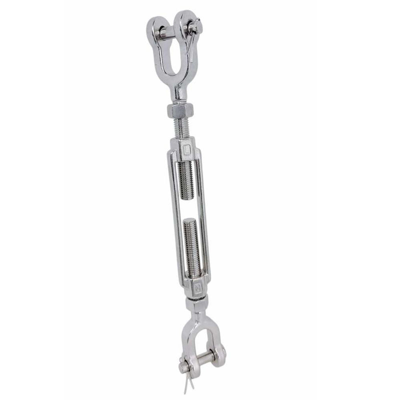 T316 Stainless Steel Jaw-Jaw Turnbuckle 3/4" x 6" – Marine Grade, 5,200 lbs WLL, Corrosion-Resistant Rigging & Tensioning Hardware