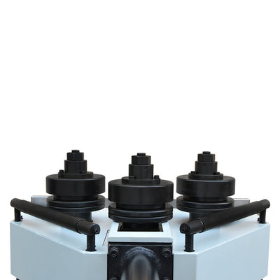 2HP Ring Band Roller Round Angle Bender Hydraulic Bending Machine Pipe Square Tube Round Flat Steel 9.3 RPM 1-1/2" (40mm) Roll Shaft Diameter