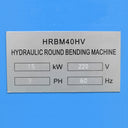 2HP Ring Band Roller Round Angle Bender Hydraulic Bending Machine Pipe Square Tube Round Flat Steel 9.3 RPM 1-1/2" (40mm) Roll Shaft Diameter