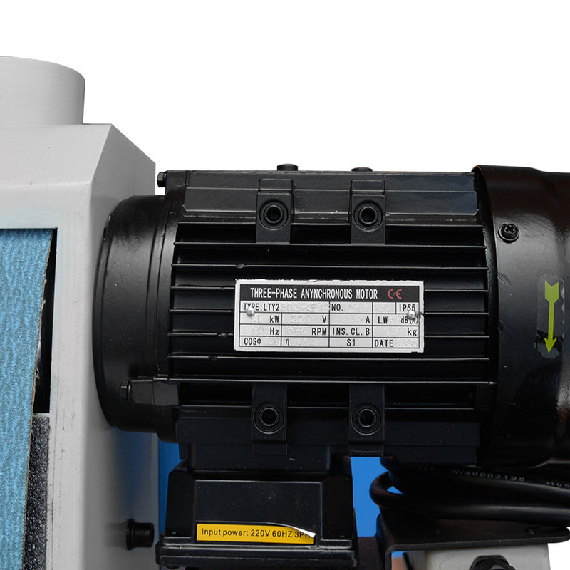 Industrial 4"x48" Surface Radius Belt Grinder Sander 1.5HP 1220x100 mm 3440-RPM 3-Phase 220V