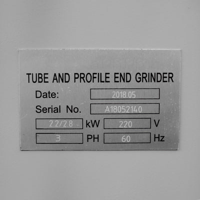 Industrial 4" x 78" Tube Profile End Belt Grinder Sander 3HP 3Phase 100x2000mm 3410RPM 220V