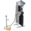 Heavy-duty hydraulic forming press with 110V motor and steel frame design.