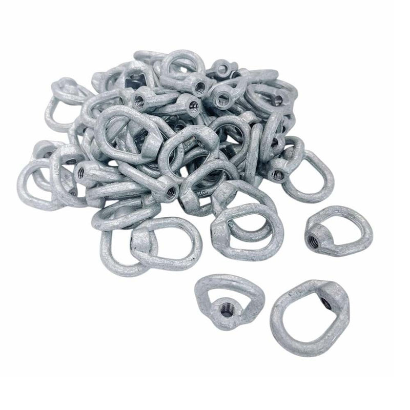 50 Pc 5/16" Hot Dipped Galvanized Eye Nut with 3/8"-16 UNC Tap 1,250 Lbs WLL