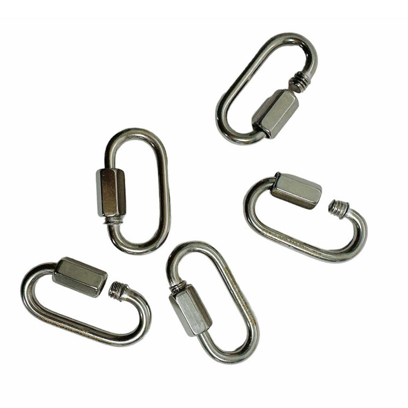 Set Of 5 PC 5/32" Stainless Steel 316 Quick Link Boat Marine WLL 250 LBS