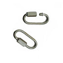 Set Of 2 PC Boat Marine Stainless Steel Quick Link 3/8" Locking Carabiners Quickdraws WLL 1,600 LBS Capacity