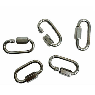 Set Of 5 PC 5/32" Stainless Steel 316 Quick Link Boat Marine WLL 250 LBS