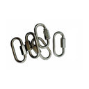 Set Of 10 PC Boat Marine Stainless Steel Quick Link 3/8" Locking Carabiners Quickdraws WLL 1,600 LBS Capacity