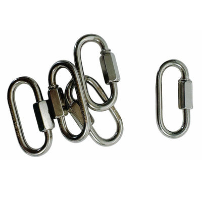 5 PC 1/4" Stainless Steel Quick Link Chain Rigging Marine Grade SS 316 Type