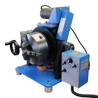 8" Chuck Hollow Welding Positioner 100-200 LBS Positioning Turn Rotary Table Tilt 0-90