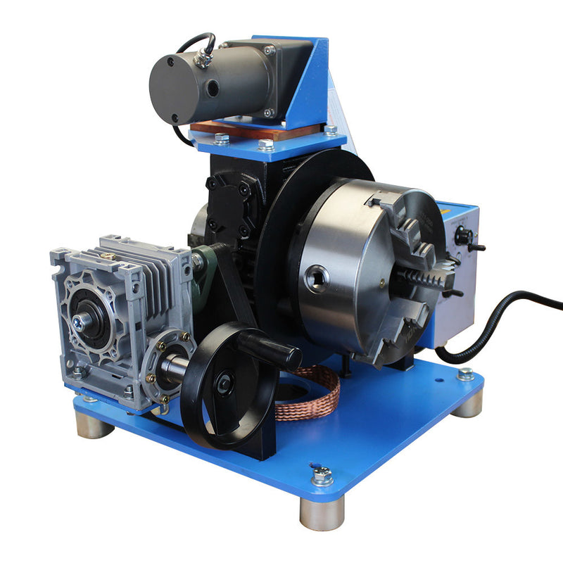 8" Chuck Hollow Welding Positioner 100-200 LBS Positioning Turn Rotary Table Tilt 0-90