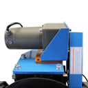 Steel rotary welding positioner with integrated chuck and control unit for precise alignment.