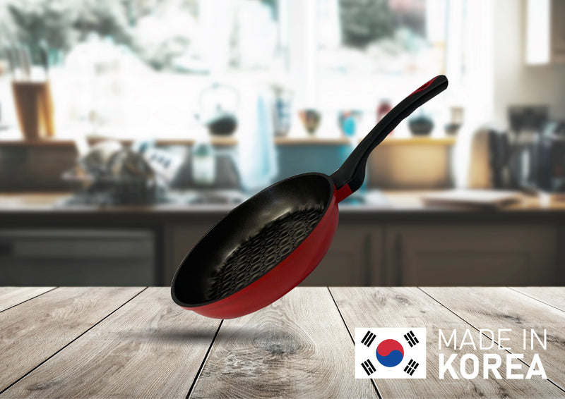 Nonstick 3D Diamond Coating  Wok Frying Pan Cookware 13" (32cm) - MADE IN KOREA