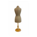 Burlap Mini Jersey Female Dress Form Mannequin Torso Dress Jewelry Display Stand