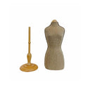 Burlap Mini Jersey Female Dress Form Mannequin Torso Dress Jewelry Display Stand