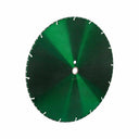 Metallic Green 14” Metal Cutting Diamond Saw Blade, 1”–20mm Arbor Heavy Duty Disc for Metal Studs, Steel Pipe & Rebar