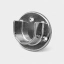 10 Pcs Chrome 1-1/4" Tubing U Flange, Half Round Wall Flange for Retail Clothing Rack, Closet Rod Support Bracket, Heavy Duty Garment Display Hardware