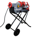Universal 1/2”–2” Electric Pipe Threading Machine, Speed Grip Chuck Portable Power Threader for NPT Pipe