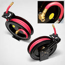1/2" x 50' Retractable Air Hose Reel, 300 PSI Wall & Truck Mount Auto Rewind Compressor Hose