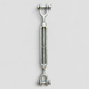 Galvanized Drop Forged Carbon Steel 5/16" x 4-1/2" Jaw Jaw Turnbuckle Pulley 800 lbs