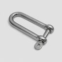 Marine T316 Stainless Steel 1/4" Captive Pin Long D Shackle 750 Lbs WLL