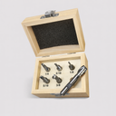 6 Pc 1/8”–1/2” HSS 2 Flute End Mill Set, High Speed Steel Center Cut Milling Bits with 3/8” Shank for CNC & Metalworking