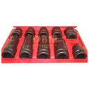 10 Pc 1" Drive Impact Socket Set – Truck Wheel Service SAE & Metric Sockets 15/16" to 1-1/2", Impact Sockets for Trucks, Buses & Heavy Equipment