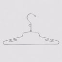 10 Pcs 16" Chrome Clothes Hanger with Loop, Lingerie Display Store Fixture, Metal Retail Hanger for Delicate Garments