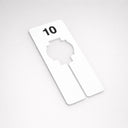 10 PC 2" x 5" Clothing Rack Size 10 Dividers Hangers White Plastic Rectangular Retail Store