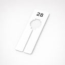10 Pcs 2" x 5" Clothing Rack Size Dividers – SIZE 28 White Plastic Rectangular Hanger Dividers for Retail Store & Closet Organization