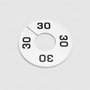 10 Pcs 3-1/2" Clothing Rack Size Dividers SIZE 30, White Plastic Round Hanger Dividers for Retail Store & Closet Organizationa