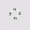 10 Pcs 3-1/2" Clothing Rack Size Dividers SIZE 16, White Plastic Round Hanger Dividers for Retail Store & Closet Organization
