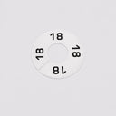 10 Pcs 3-1/2" Clothing Rack Size Dividers SIZE 18, White Plastic Round Hanger Dividers for Retail Store & Closet Organization