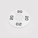 10 Pcs 3-1/2" Clothing Rack Size Dividers SIZE 20, White Plastic Round Hanger Dividers for Retail Store & Closet Organization