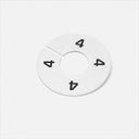 10 Pcs 3-1/2" Clothing Rack Size Dividers SIZE 4, White Plastic Round Hanger Dividers for Retail Store & Closet Organization