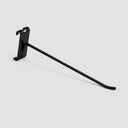 10 Pcs 6" Gloss Black Gridwall Hooks, Metal Display Hooks for Gridwall Panels, Retail Store Merchandise Hanging