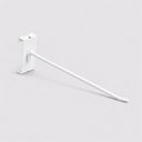 50 Pcs 8" Gloss White Gridwall Hooks, Metal Display Hooks for Gridwall Panels, Retail Store Merchandise Hanging