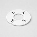 10 Pcs 3-1/2" Clothing Rack Size Dividers SIZE L-Large, White Plastic Round Hanger Dividers for Retail Store & Closet Organization