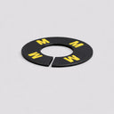 10 Pcs 3-1/2" Clothing Rack Size Dividers SIZE M-Medium, Black Plastic Round Hanger Dividers for Retail Store & Closet Organization