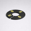 10 Pcs 3-1/2" Clothing Rack Size Dividers SIZE S-Small, Black Plastic Round Hanger Dividers for Retail Store & Closet Organization